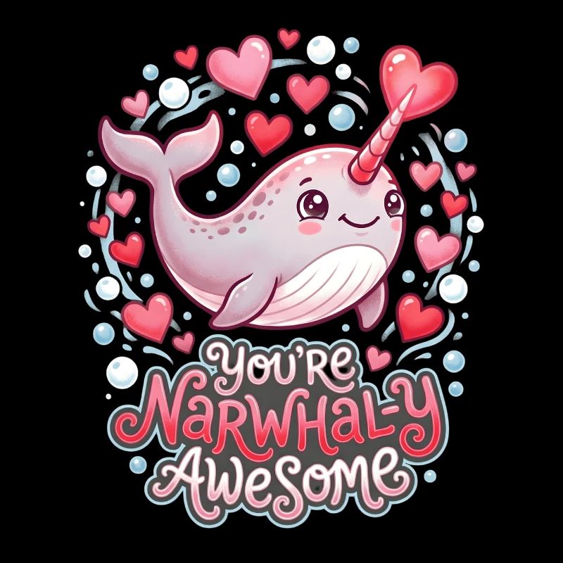 Tu es Narwhaly Génial, jeu de mots mignon sur Narwhal