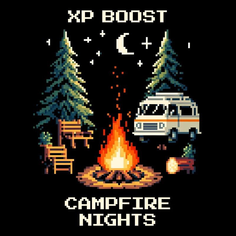 Nuits de feu de camp avec boost d’XP | Van Life