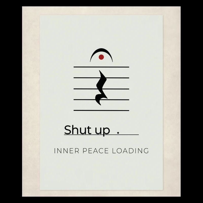 Tais-toi – Conception de chargement Inner Peace