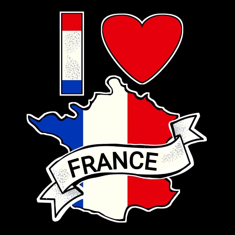 France - Drapeau - Carte