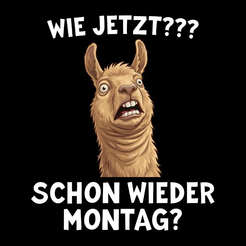 Funny llama: What now? Monday again?