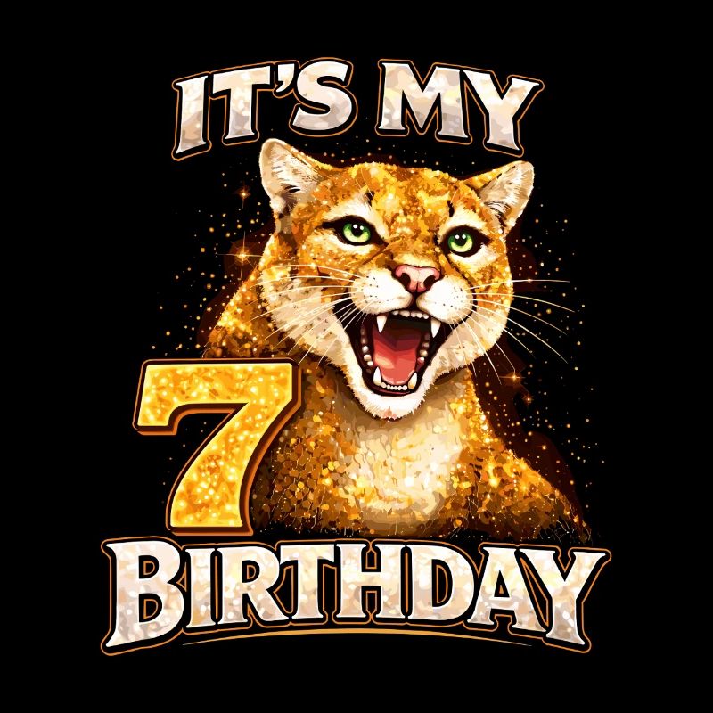 C’est mon 7e anniversaire Wildkatze Wildkatze Geburtstag