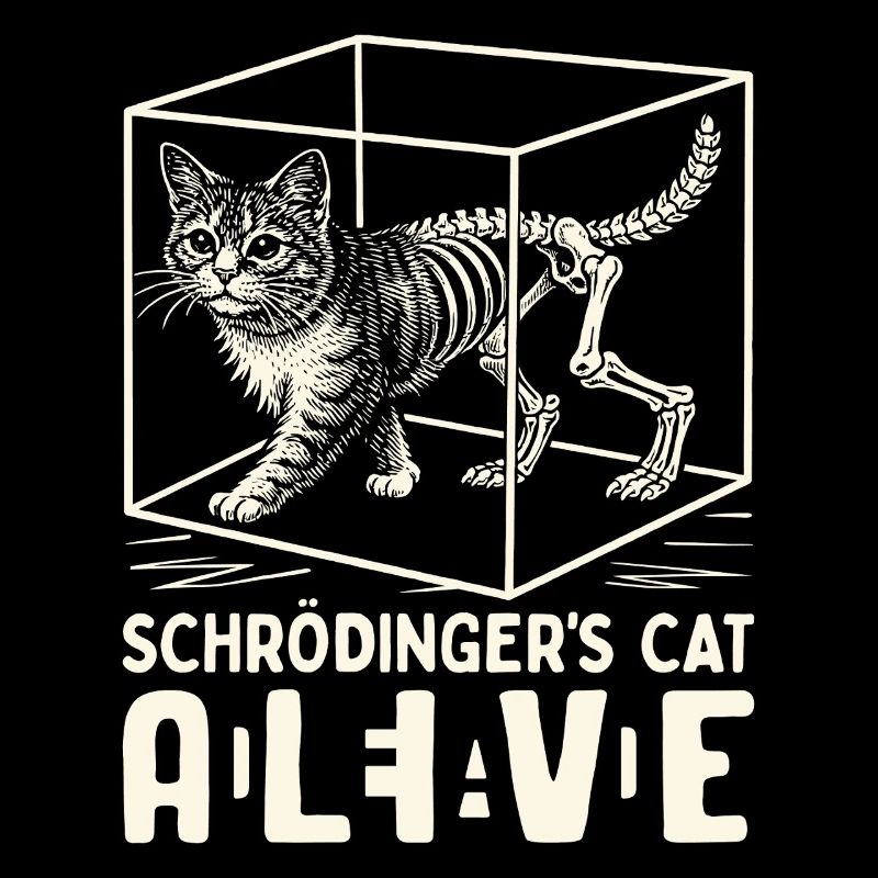 Le chat de Schrödinger vivant et mort