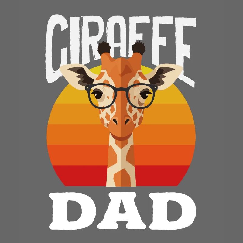 Coole Giraffe Papa Brille Retro