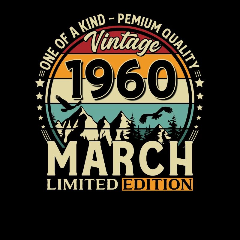 66. Geburtstag Geschenk Mann Vintage März 1960