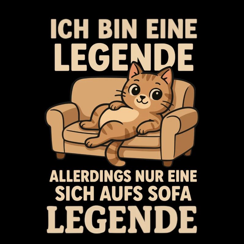 Katze Lustiger Spruch Sofa Legende