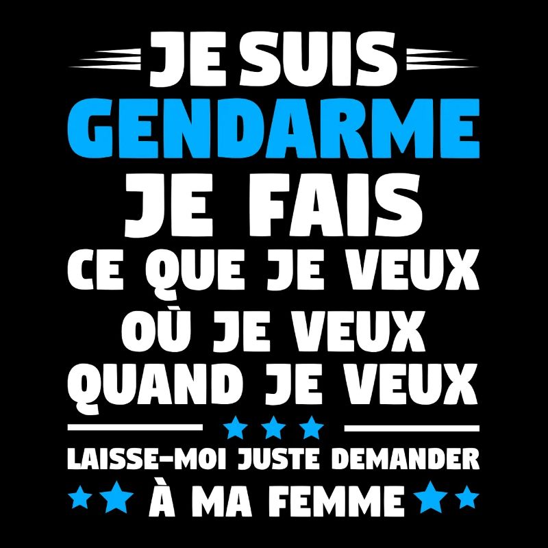 Humorgendarm Paar Ehemann Gendarmerie