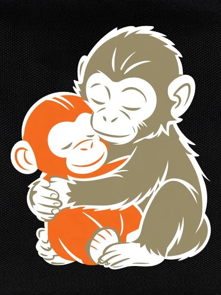 Hugging Monkey Duo