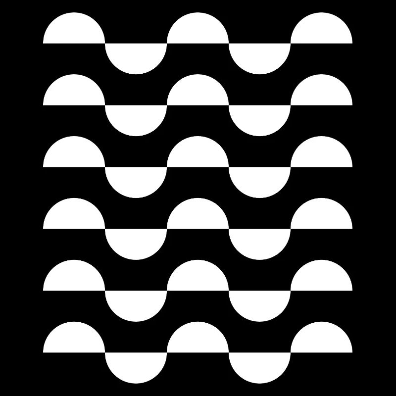 Monochrome Wellenbogenwiederholung