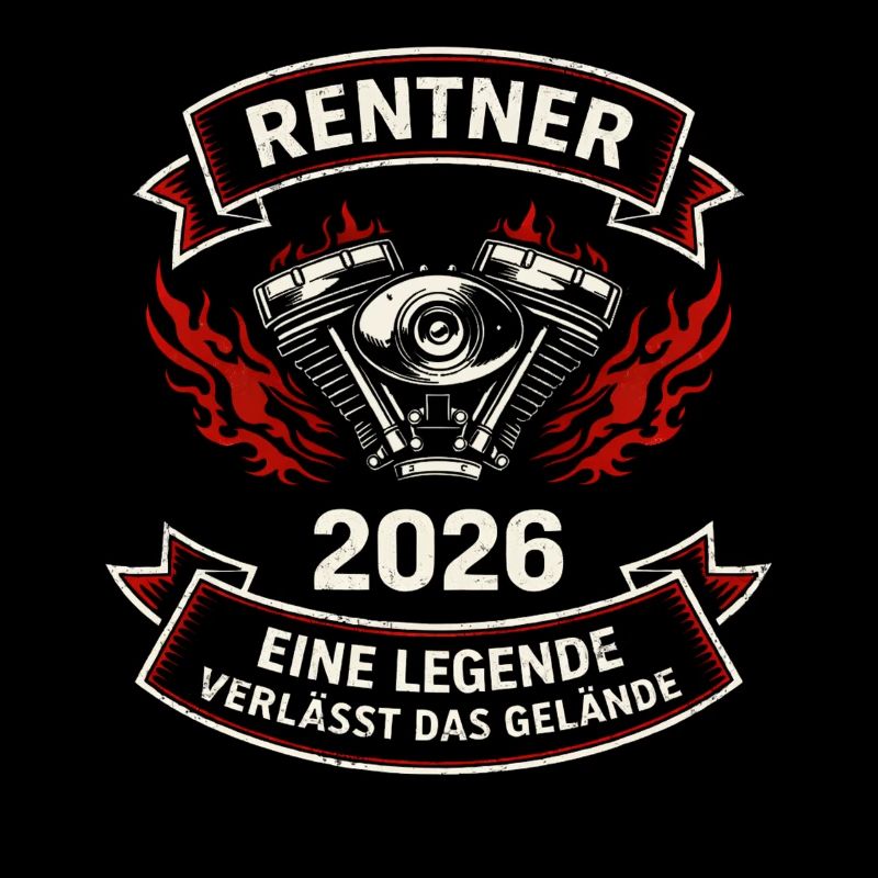 Rente Geschenk Mann Biker im Ruhestand 2026 Lustig