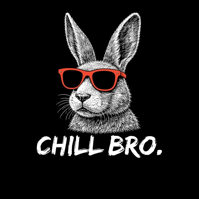 CHILL BRO – Funny bunny with sunglasses