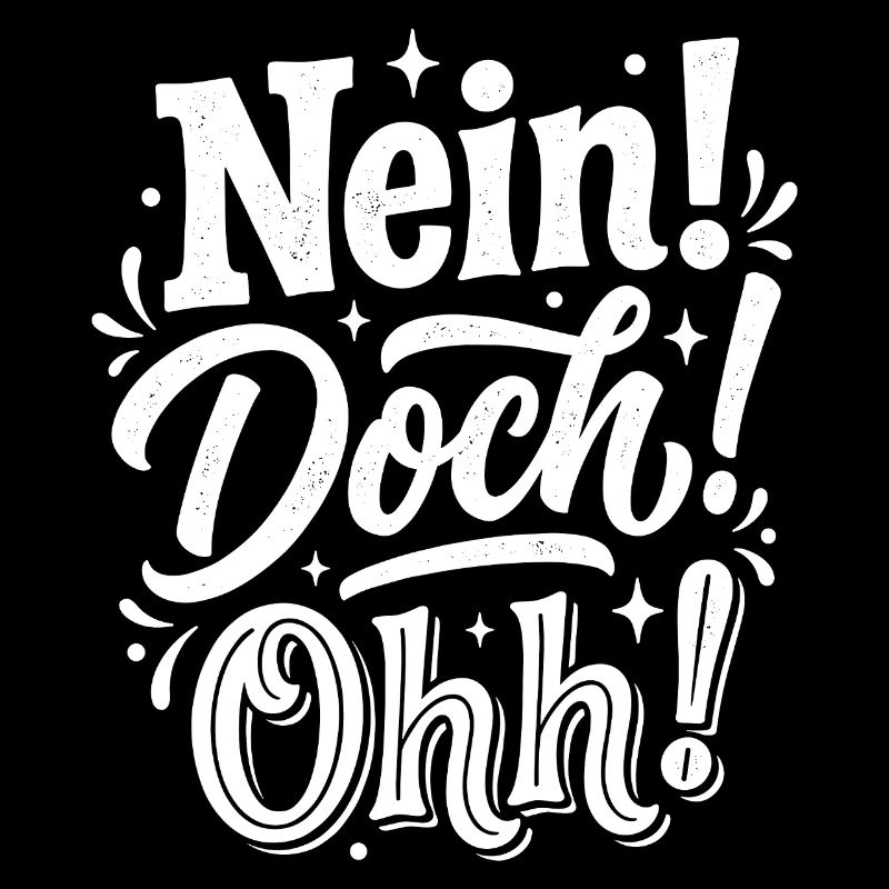 Nein Doch Ohh Lustiger Spruch Humor