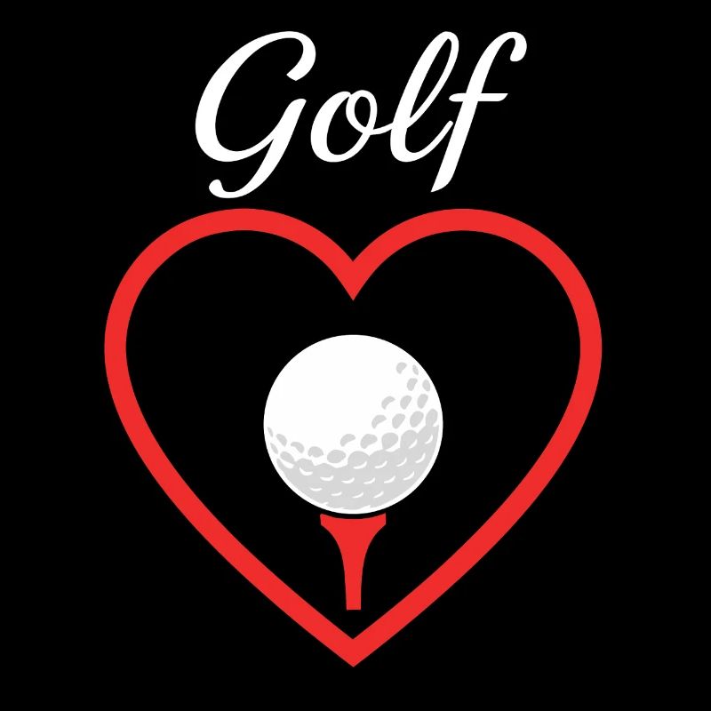 Golf Heart Love Golf