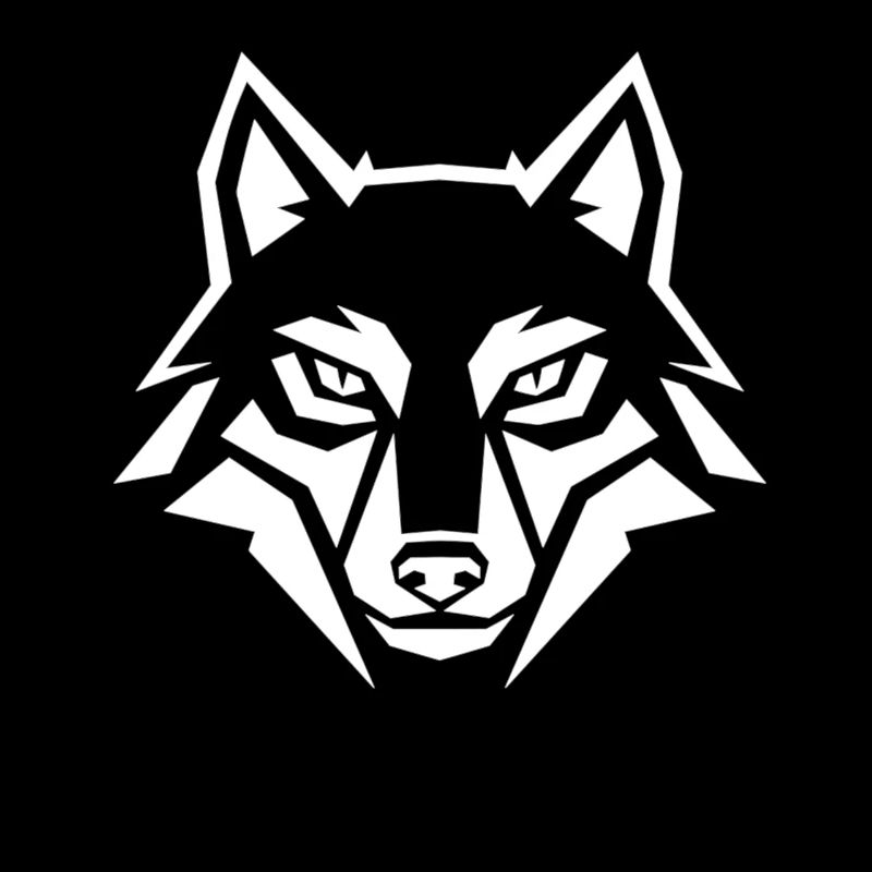 Geometric Wolf Head – Tribal Animal