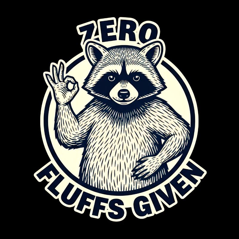 Zero Fluffs avec le logo du raton laveur