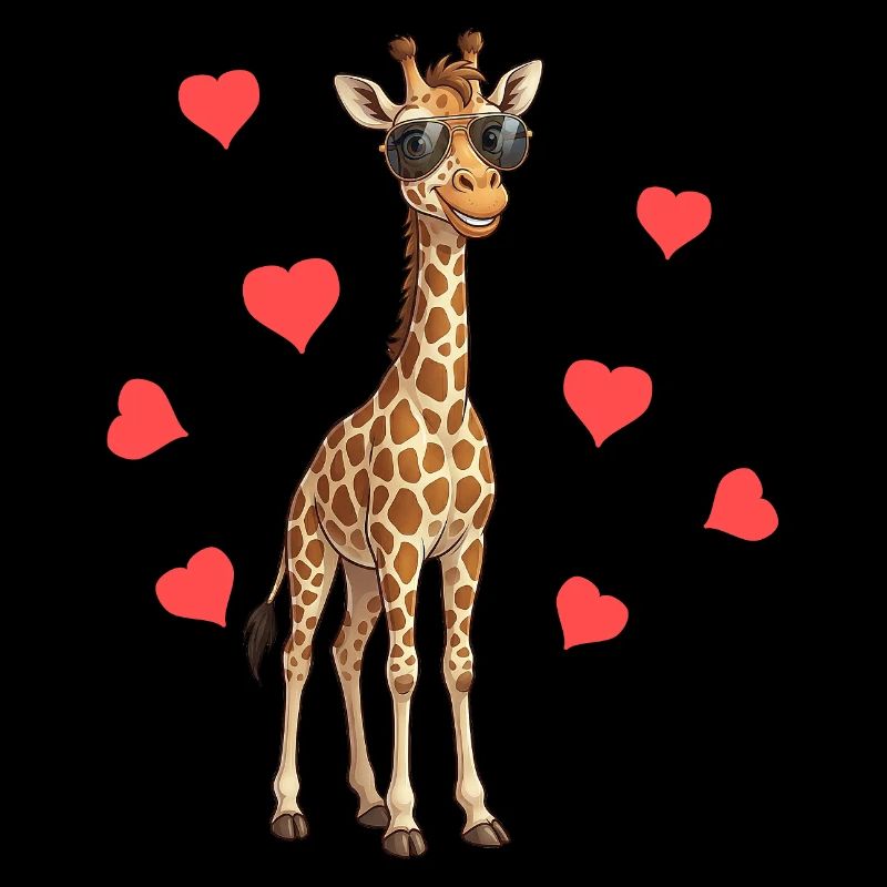 Baby Giraffe Hearts Summer