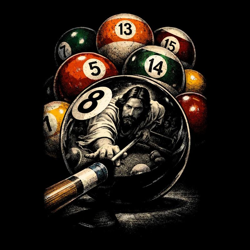 8-Ball Billard Jesus