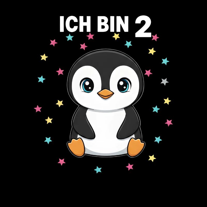 Ich bin 2 - Süßes Pinguin zum 2. Geburtstag