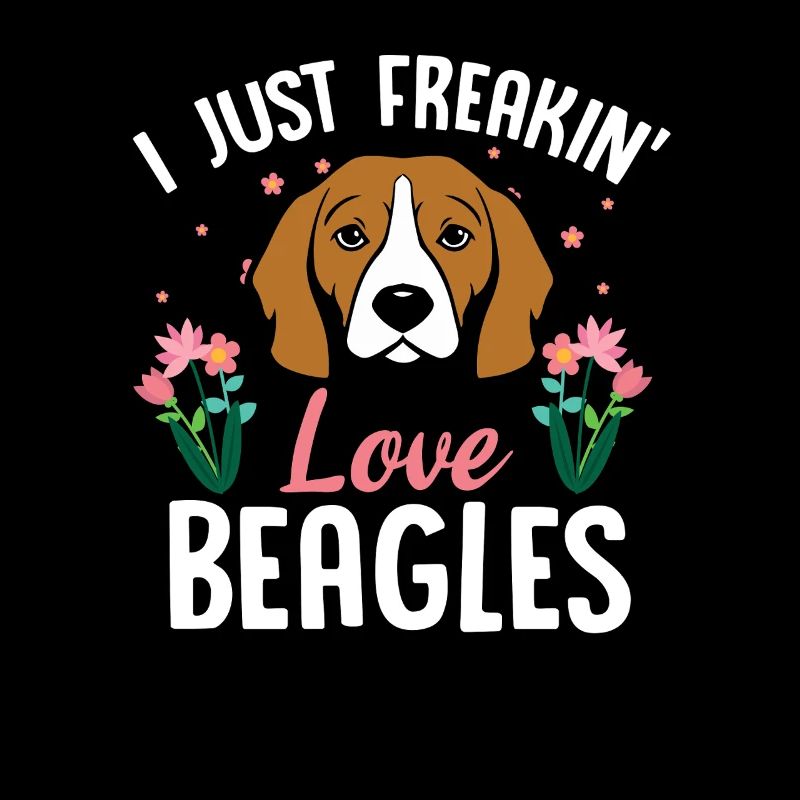 Beagle Love Blumen-Tee