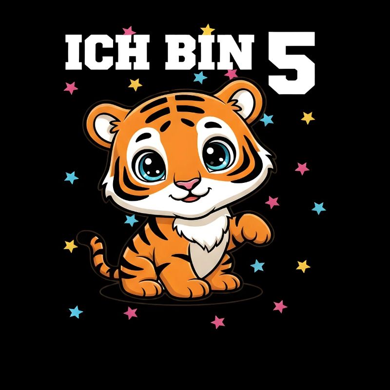 Ich bin 5 - Süßes Tiger zum 5. Geburtstag