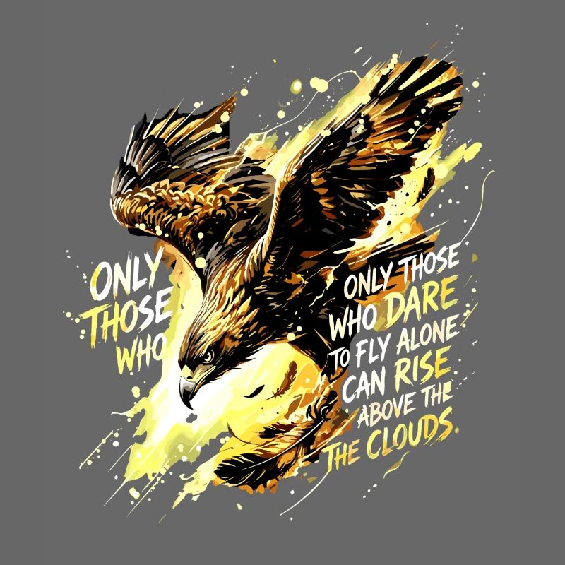 Art de citation de Fly Alone Eagle