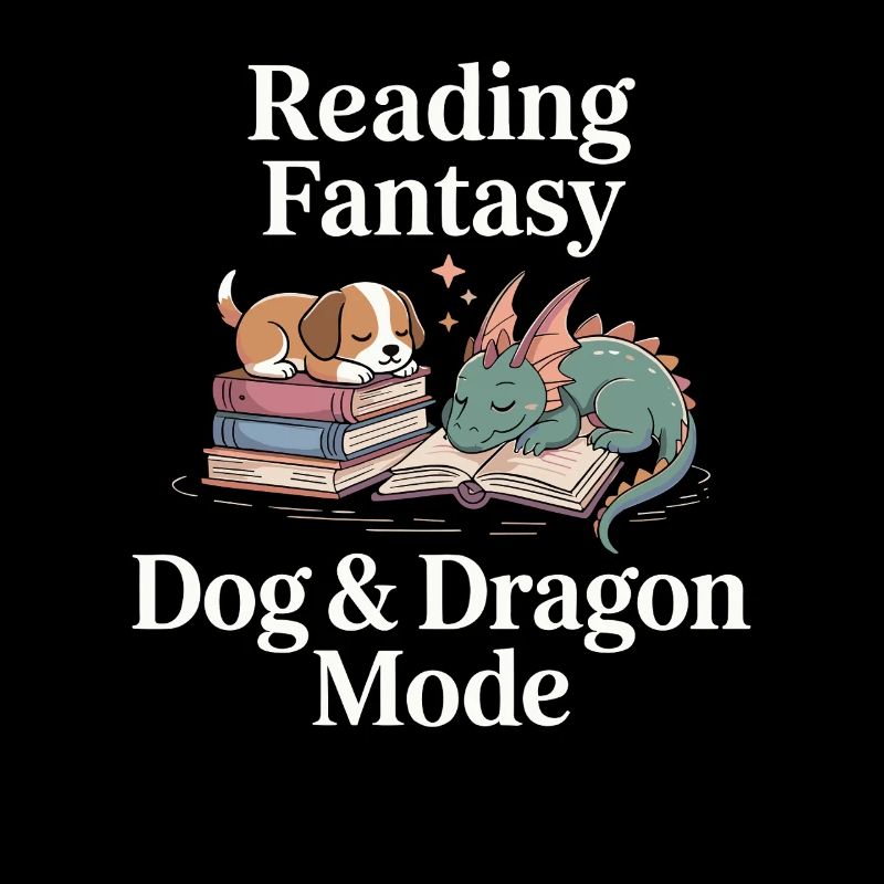 Dogs Fantasy Dragon Book Reader Funny Novel