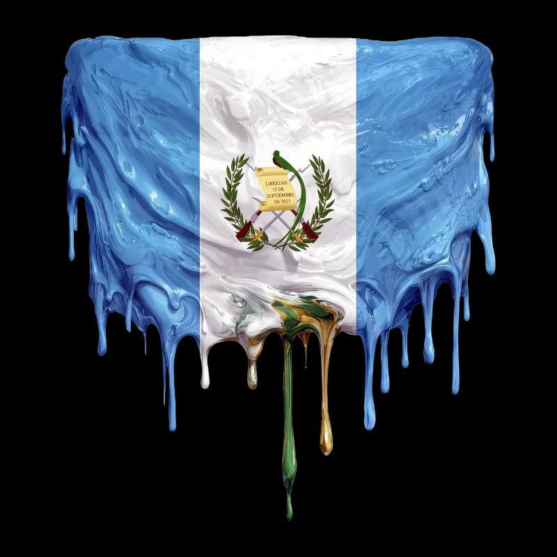 Guatemala Flagge Schmelz-Effekt
