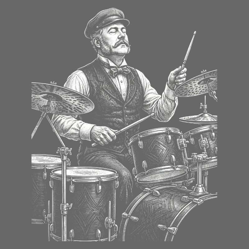 Chester A. Arthur plays drums