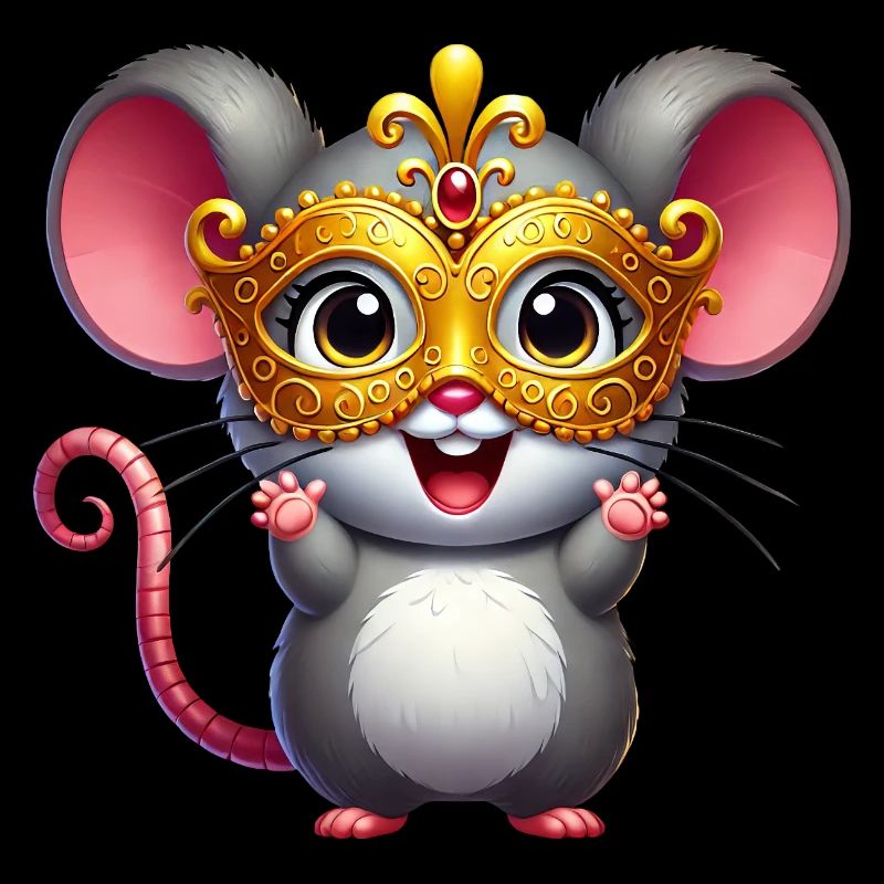 Mardi Gras Souris Rat Masque Carnaval