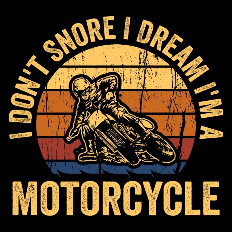 Ich schnarche nicht, ich träume, ich bin ein Motorrad