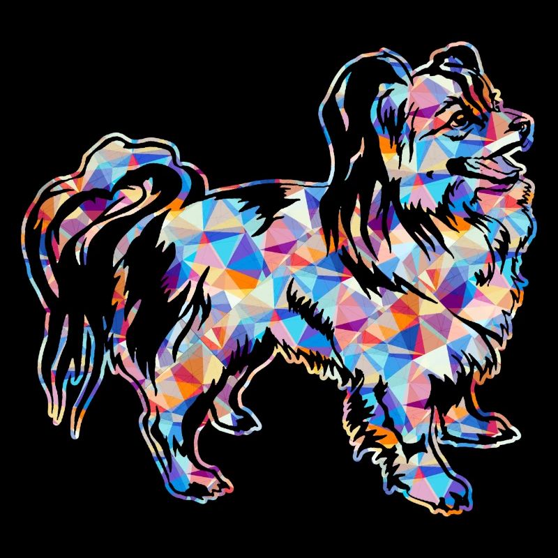 Papillon Dog Geometric
