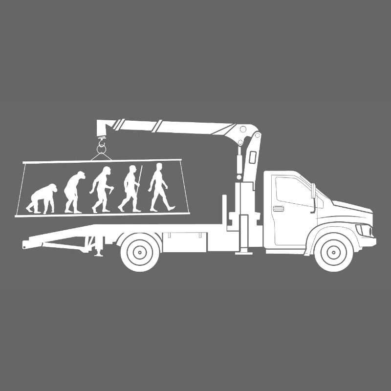 Abschlepper Evolution Silhouette Minimalistisch