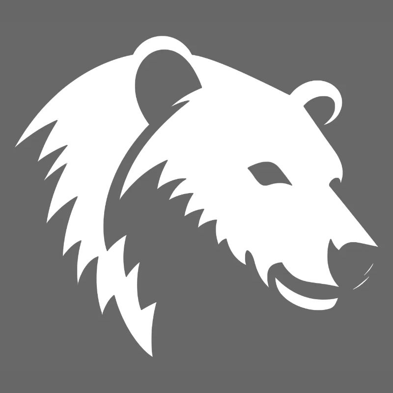 Bär Silhouette eines Eisbärkopfes