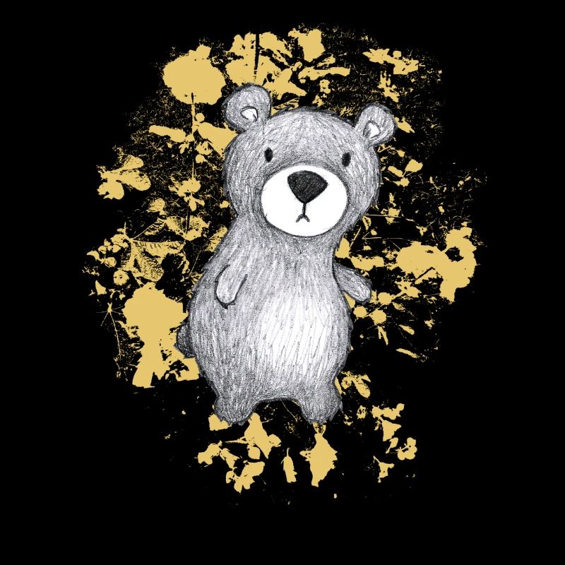 Bear honey yellow leaves