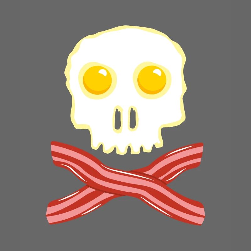 Speck und Eier Totenkopf Skull - Bacon Eggs