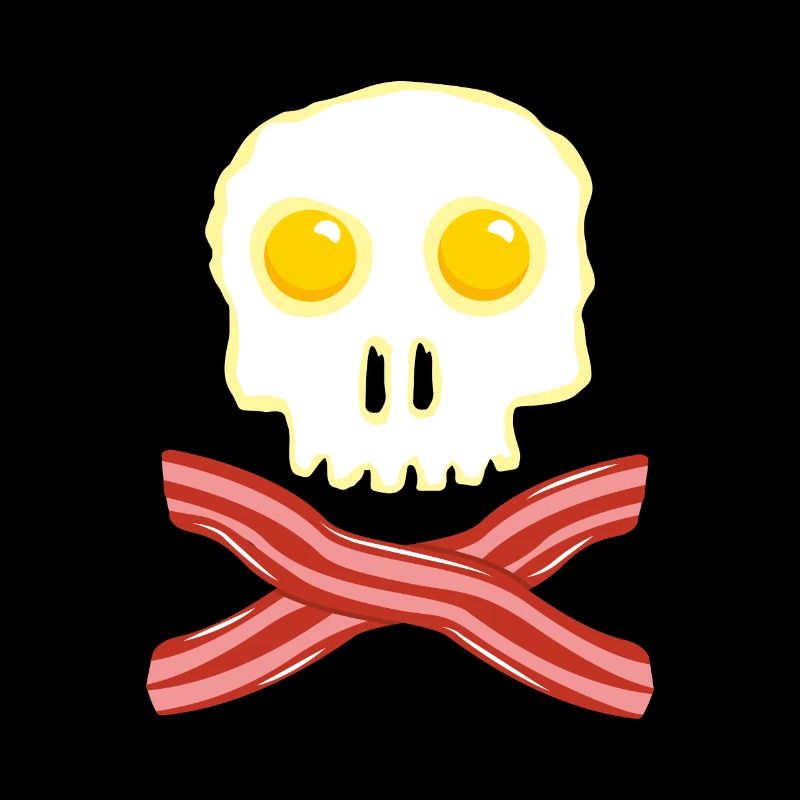 Bacon et oeufs Skull Skull - Oeufs de bacon