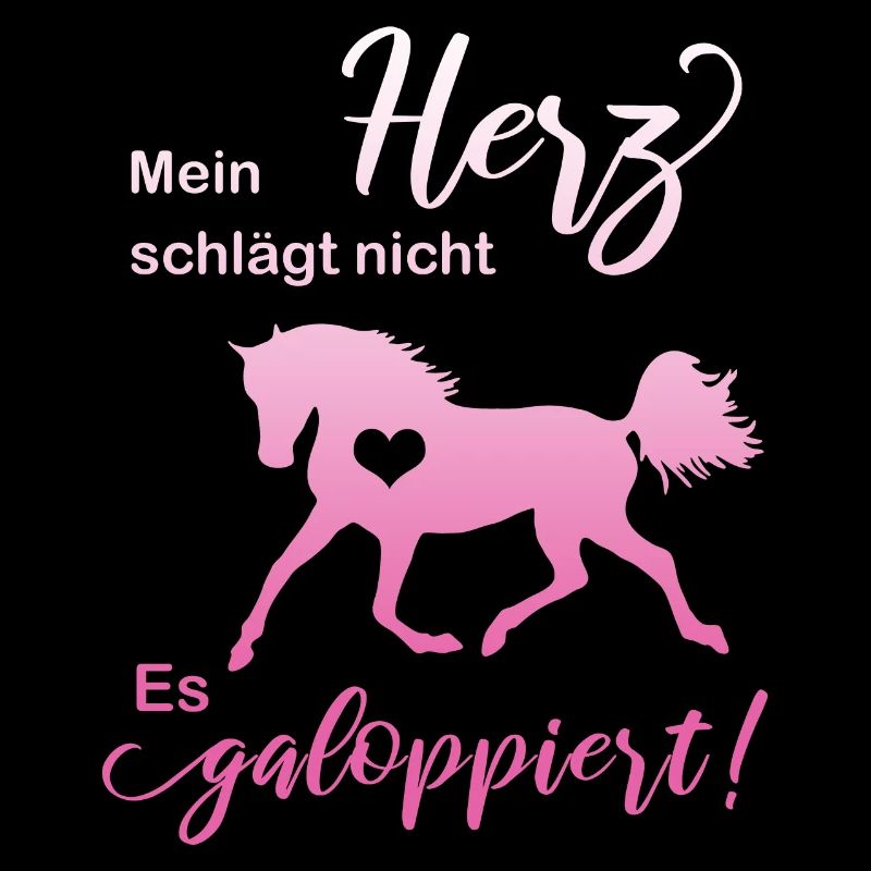 Pferdefan Herz Pferde Reiterin Mädchen Geschenk