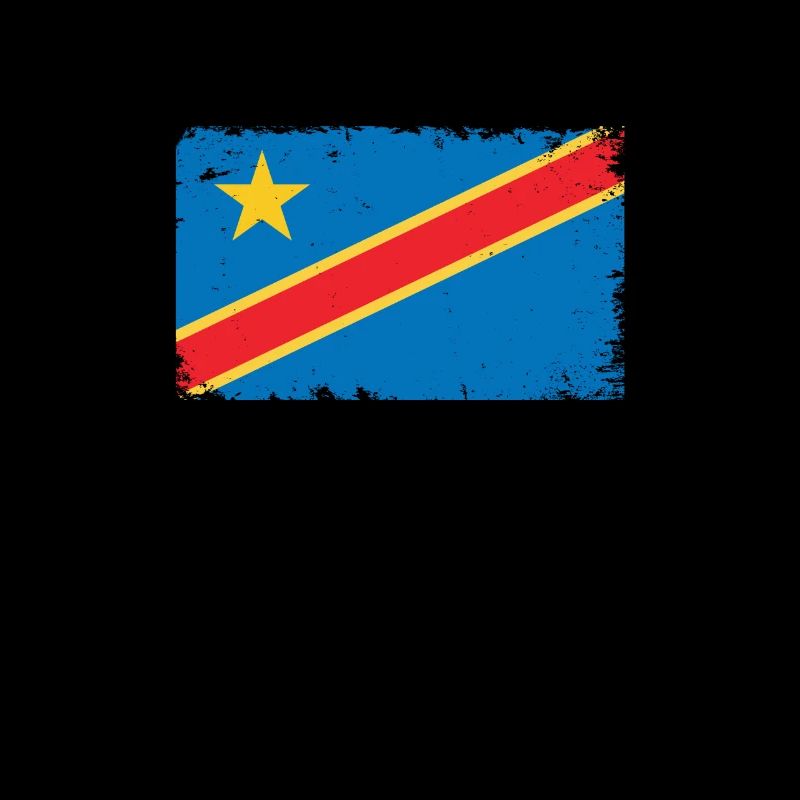 Congo Drapeau De Battements de coeur Vintage Congo