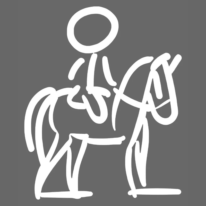 Rider on Perd Minimalist Style