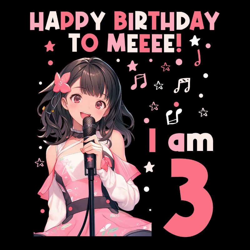 Anime Mandga K-Pop KPop Mädchen 3. Geburtstag