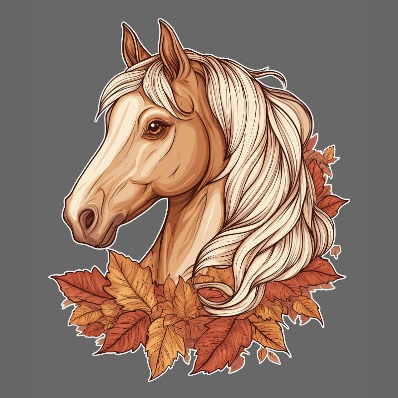 Pferd Herbst