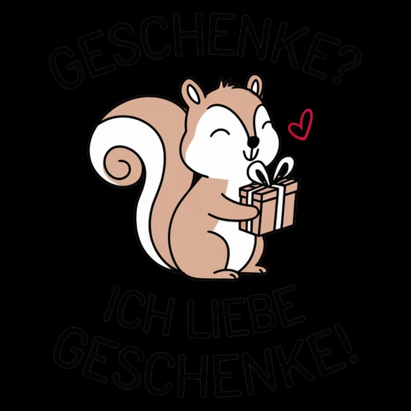 Niedliches Eichhörnchen liebt Geschenke Kinder Fun