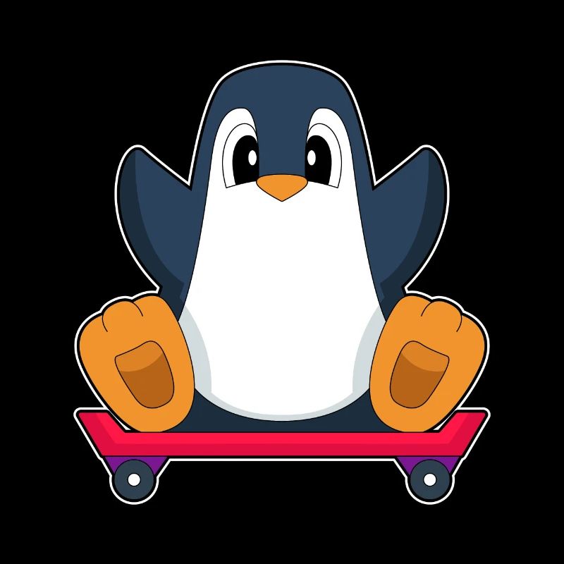Penguin Skater Skateboard