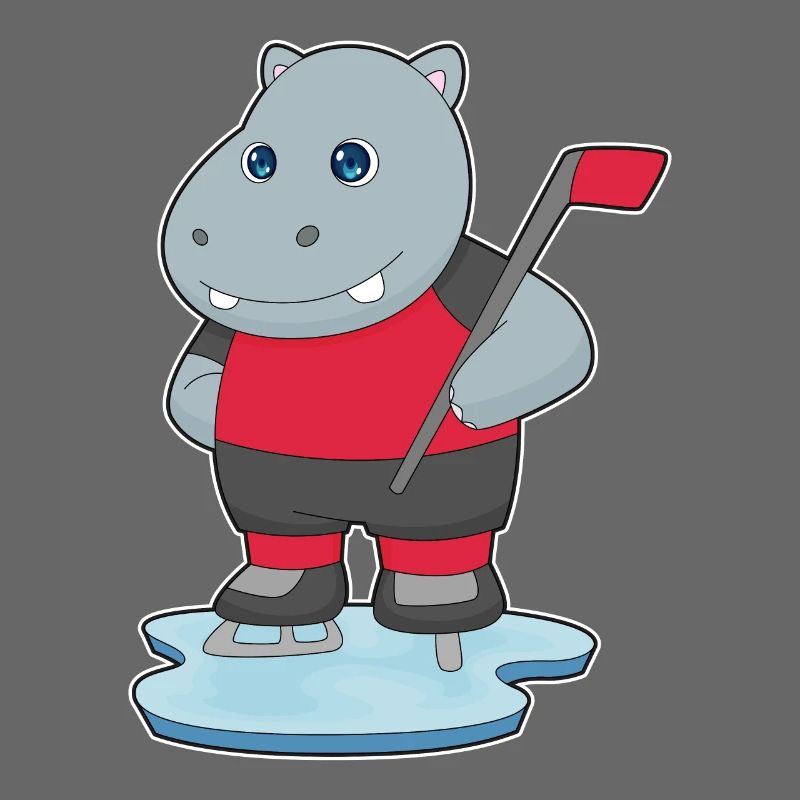 Nilpferd Eishockey Eishockeyschläger