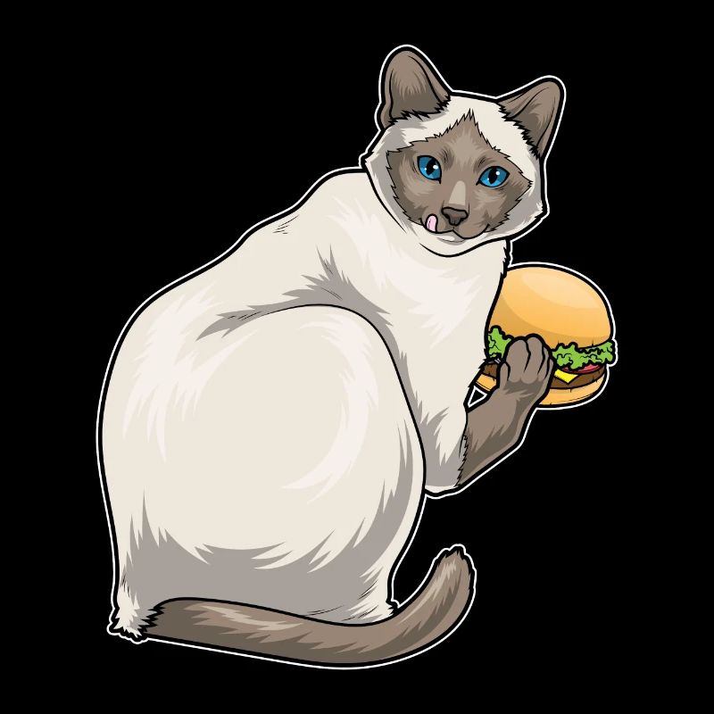 Siamese Cat Cheeseburger