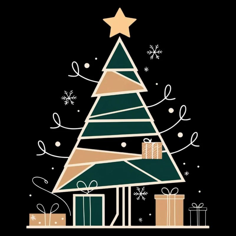 Minimalist Christmas – Christmas Tree in Geometry