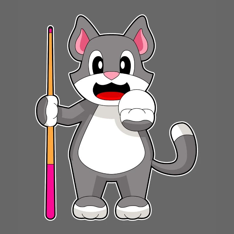 Queue de billard pour chat
