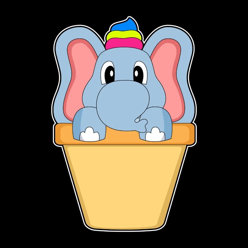 Glace à la gaufre d’éléphant