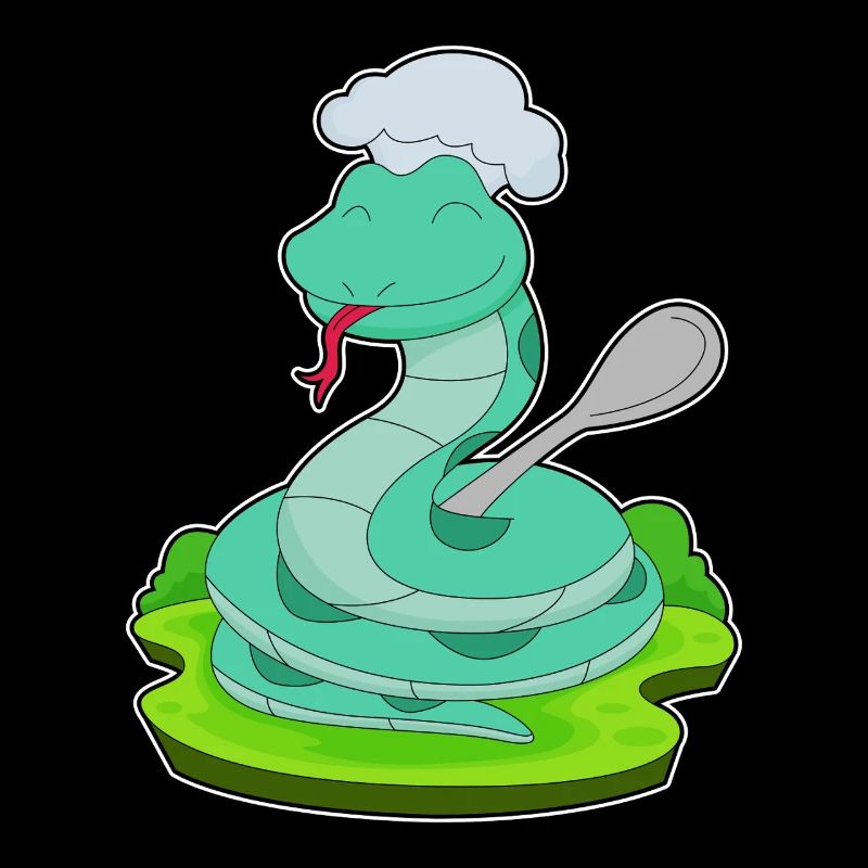 Schlange Koch Löffel Kochen