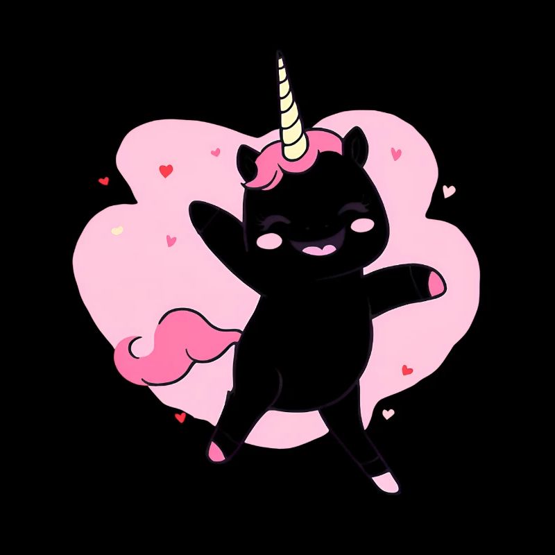 tanzendes happy einhorn fee unicorn fantasy